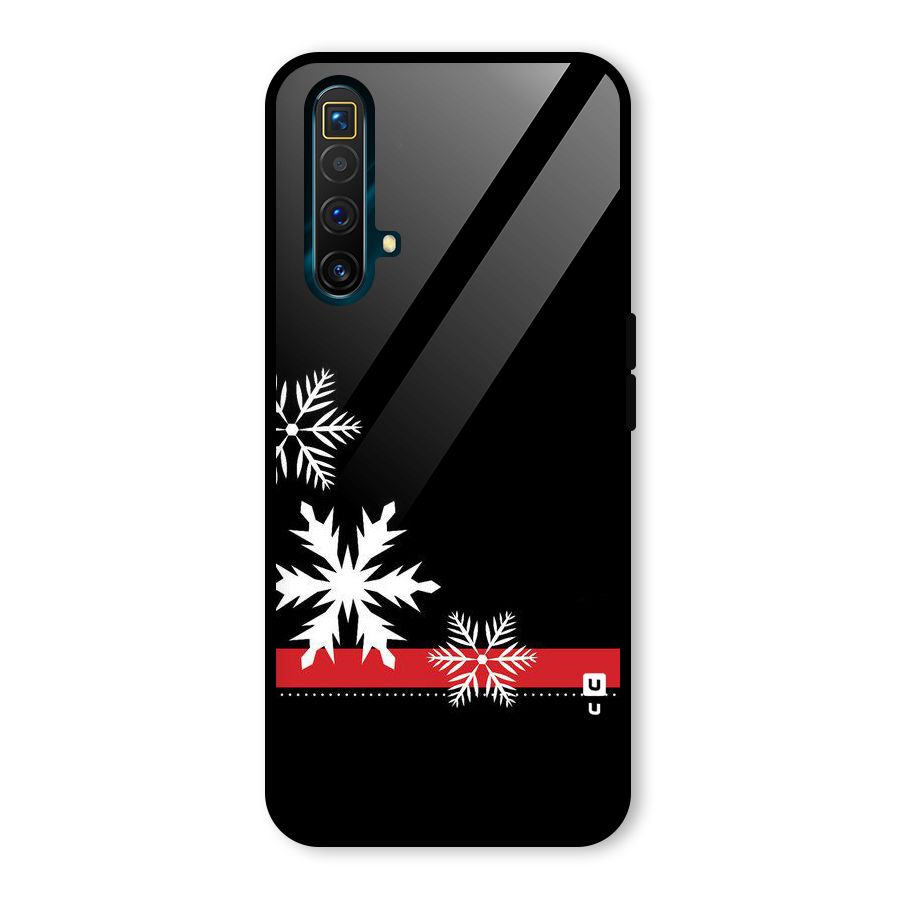 Snowflake Ribbon Glass Back Case for Realme X3 SuperZoom