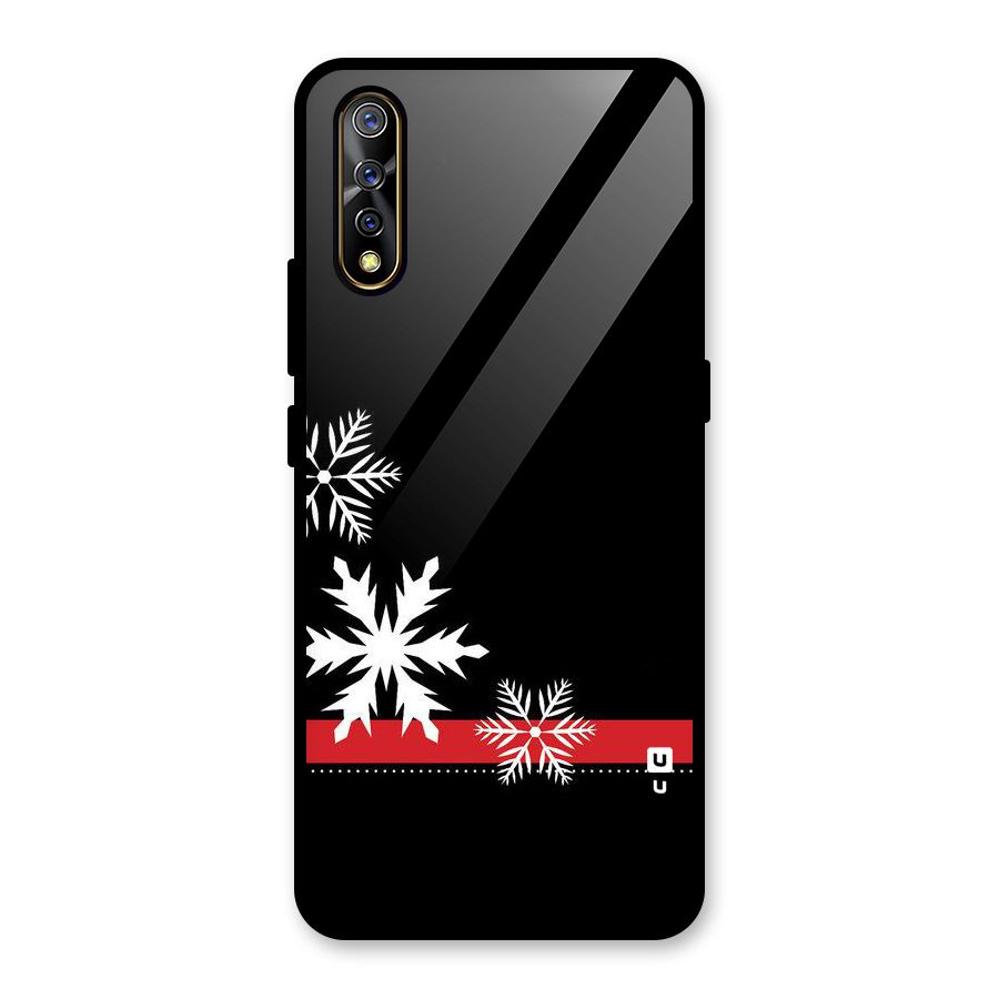 Snowflake Ribbon Glass Back Case for Vivo S1