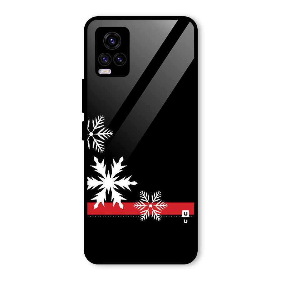 Snowflake Ribbon Glass Back Case for Vivo V20