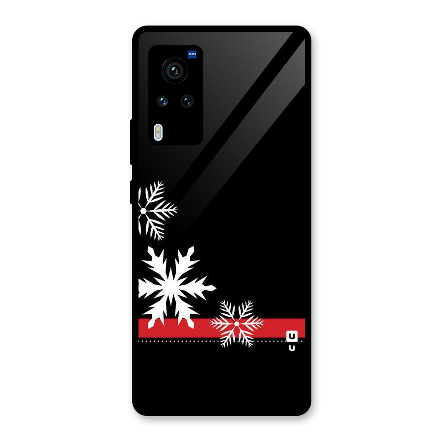 Snowflake Ribbon Glass Back Case for Vivo X60 Pro