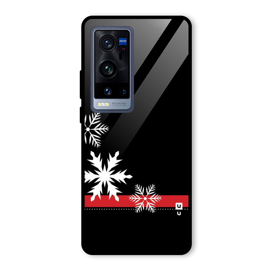 Snowflake Ribbon Glass Back Case for Vivo X60 Pro Plus