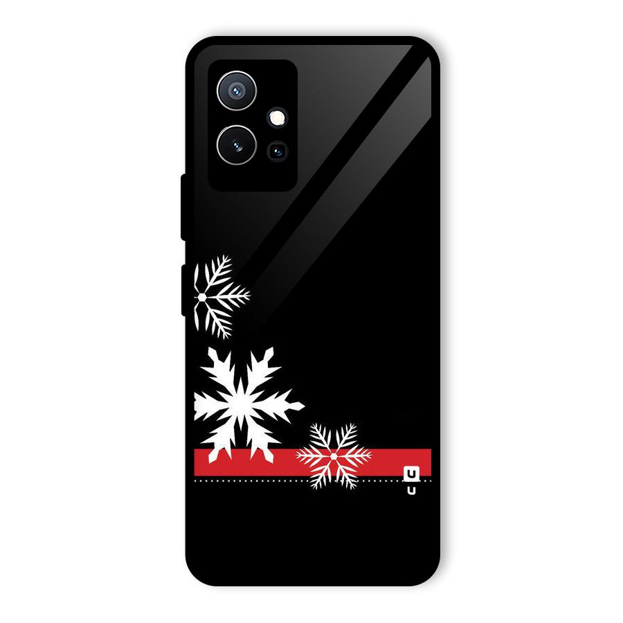 Snowflake Ribbon Glass Back Case for Vivo Y75 5G