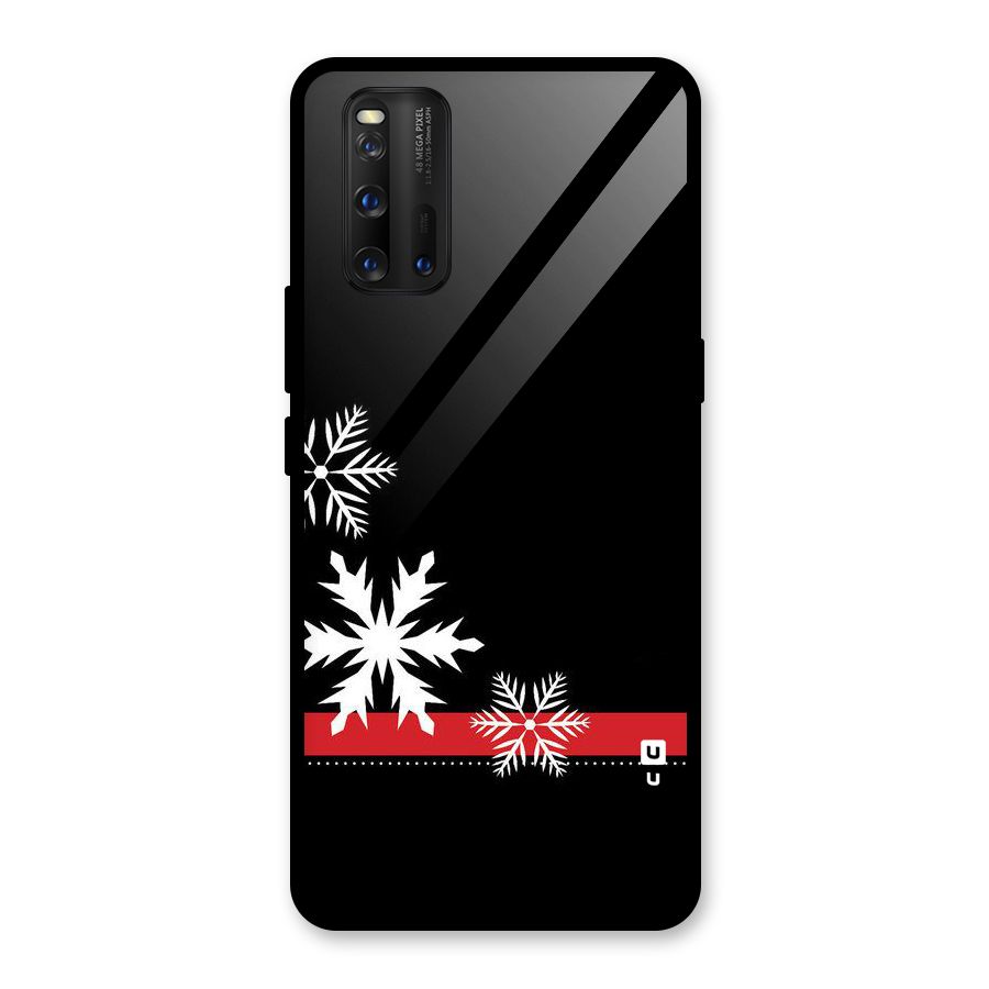 Snowflake Ribbon Glass Back Case for Vivo iQOO 3