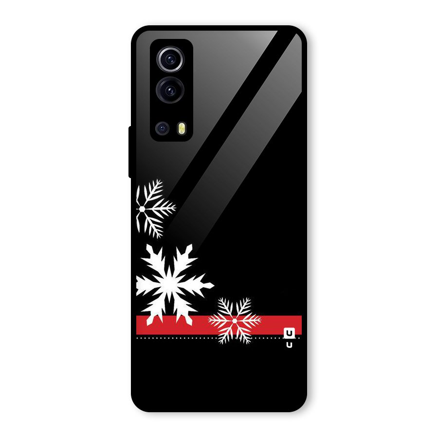 Snowflake Ribbon Glass Back Case for Vivo iQOO Z3