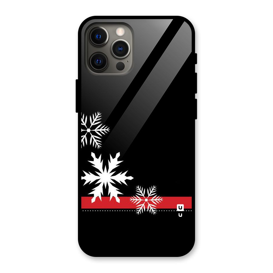 Snowflake Ribbon Glass Back Case for iPhone 12 Pro Max