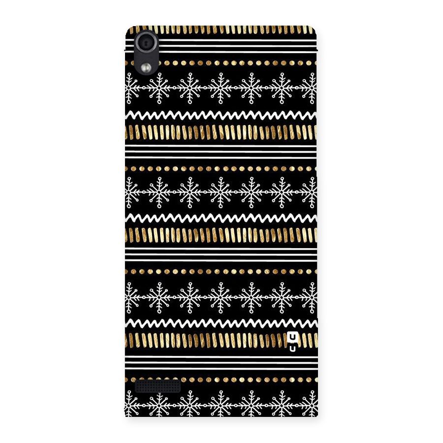 Snowflakes Gold Back Case for Ascend P6