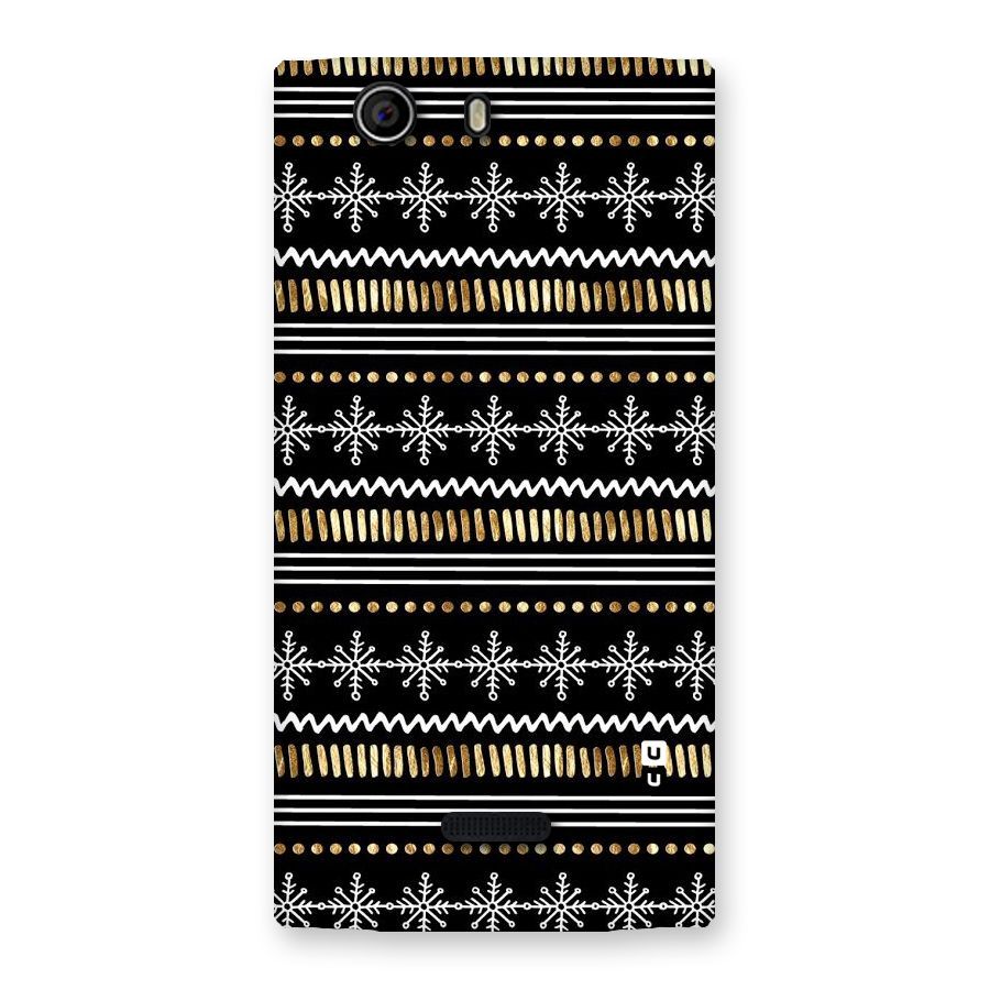 Snowflakes Gold Back Case for Canvas Nitro 2 E311