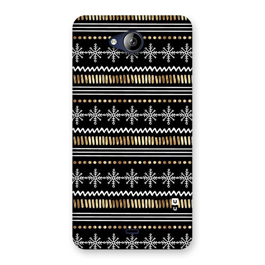 Snowflakes Gold Back Case for Canvas Play Q355