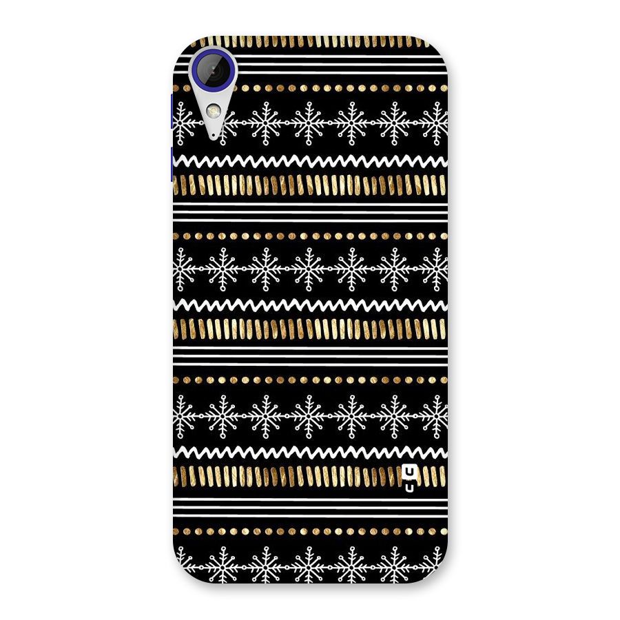 Snowflakes Gold Back Case for Desire 830