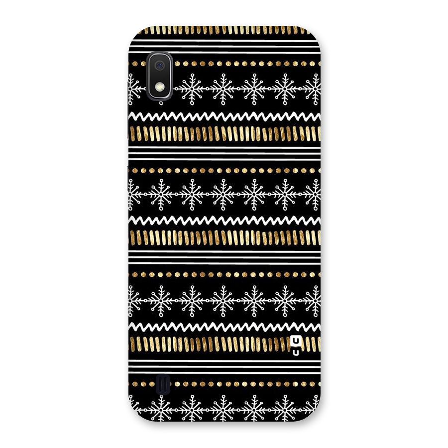 Snowflakes Gold Back Case for Galaxy A10