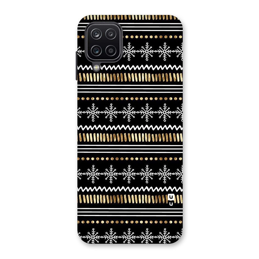 Snowflakes Gold Back Case for Galaxy A12