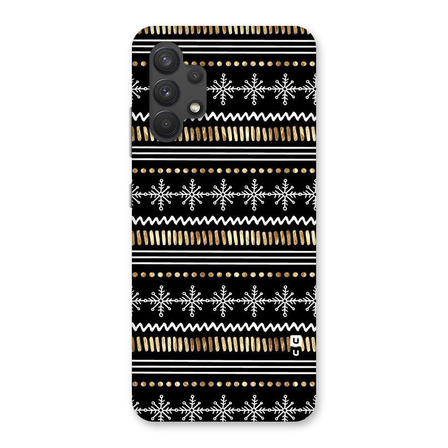 Snowflakes Gold Back Case for Galaxy A32