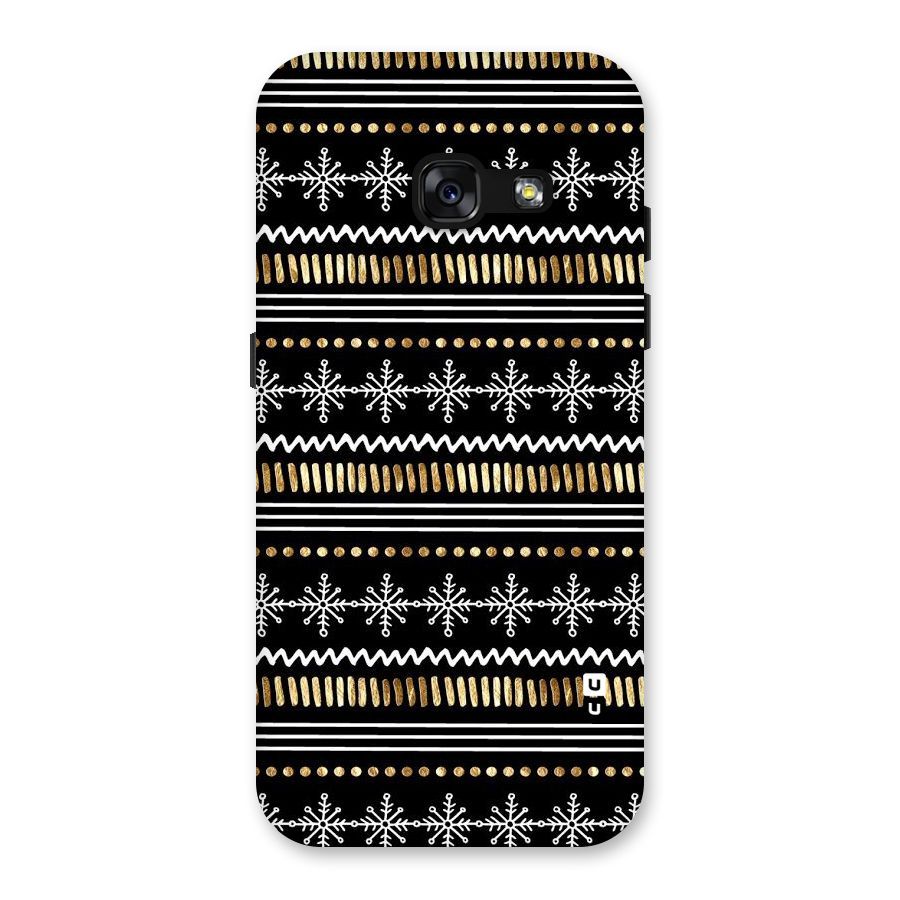 Snowflakes Gold Back Case for Galaxy A3 (2017)