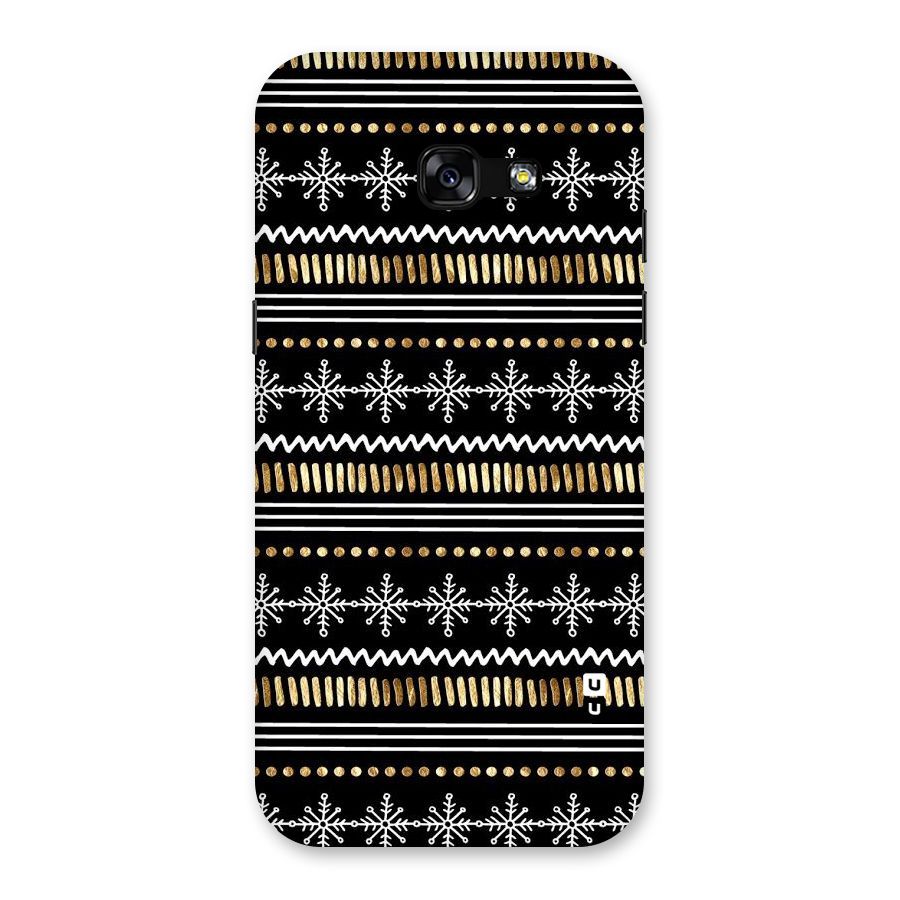 Snowflakes Gold Back Case for Galaxy A5 2017