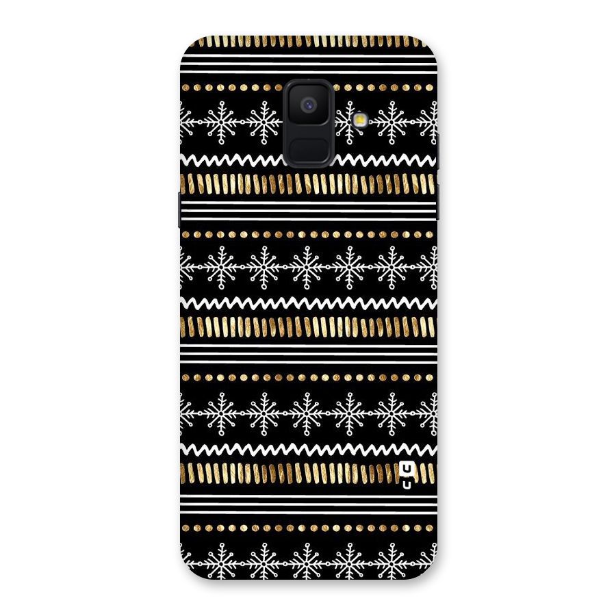 Snowflakes Gold Back Case for Galaxy A6 (2018)