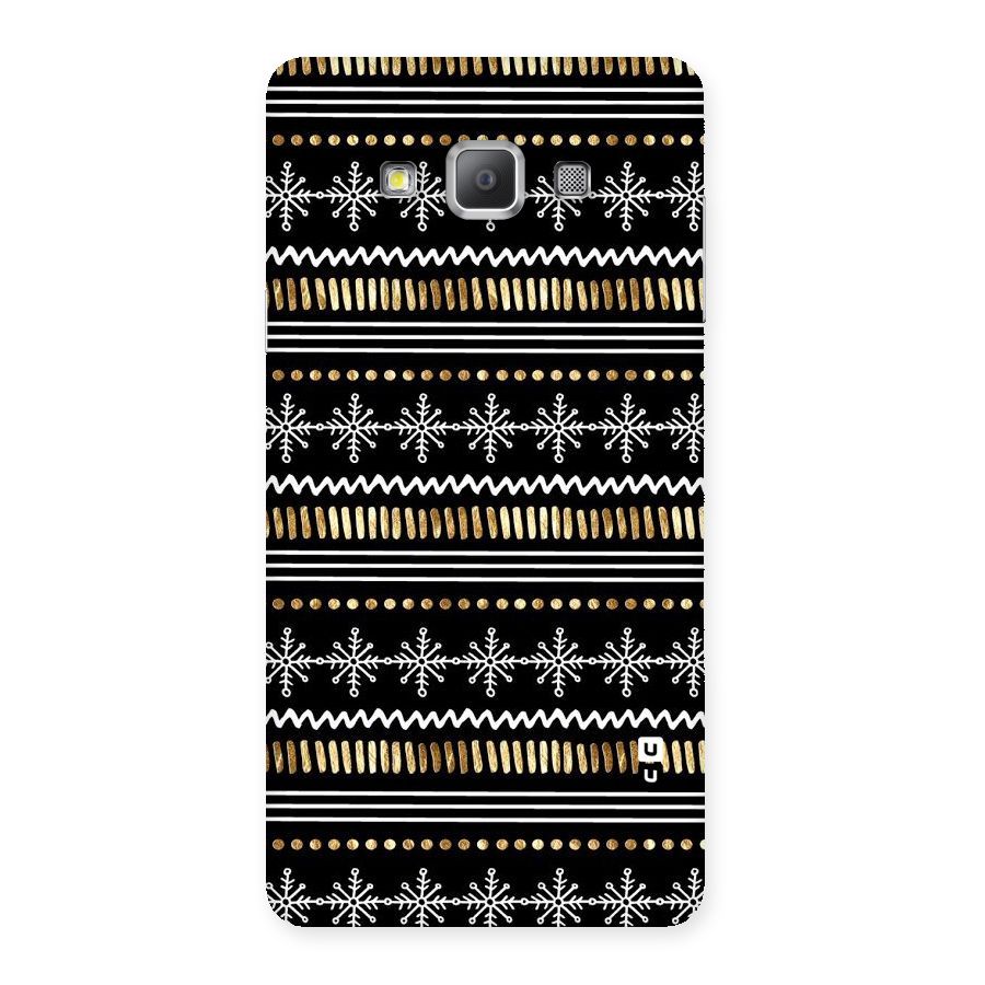 Snowflakes Gold Back Case for Galaxy A7