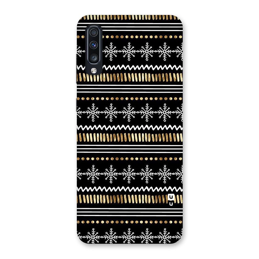 Snowflakes Gold Back Case for Galaxy A70