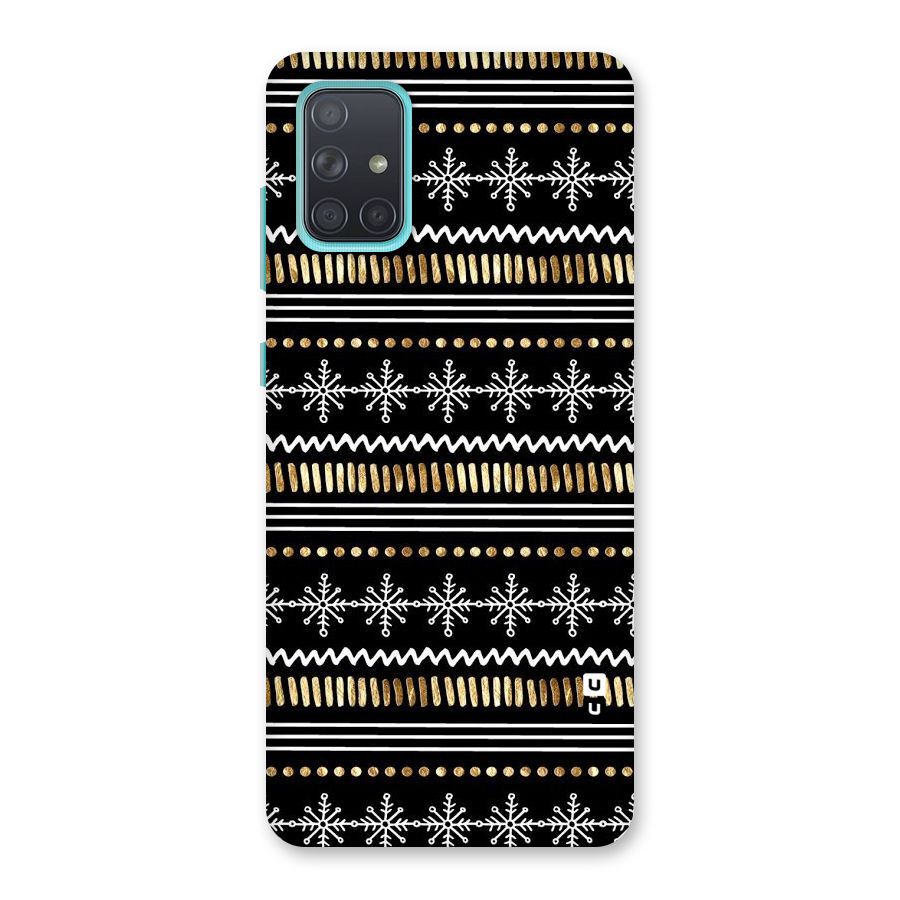 Snowflakes Gold Back Case for Galaxy A71