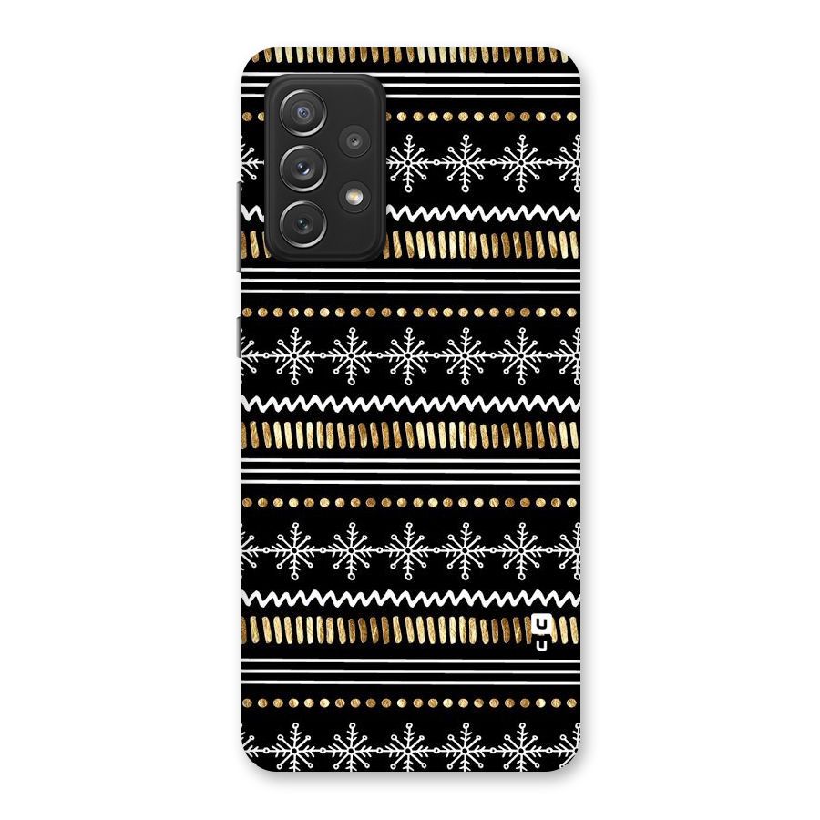 Snowflakes Gold Back Case for Galaxy A72
