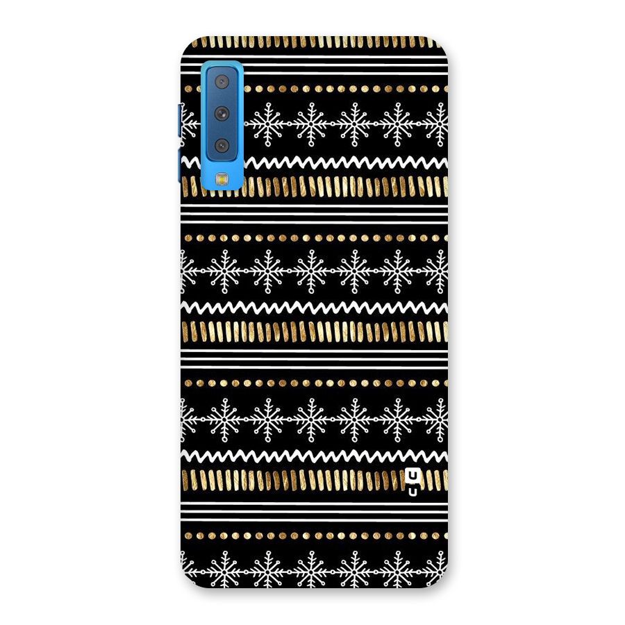 Snowflakes Gold Back Case for Galaxy A7 (2018)