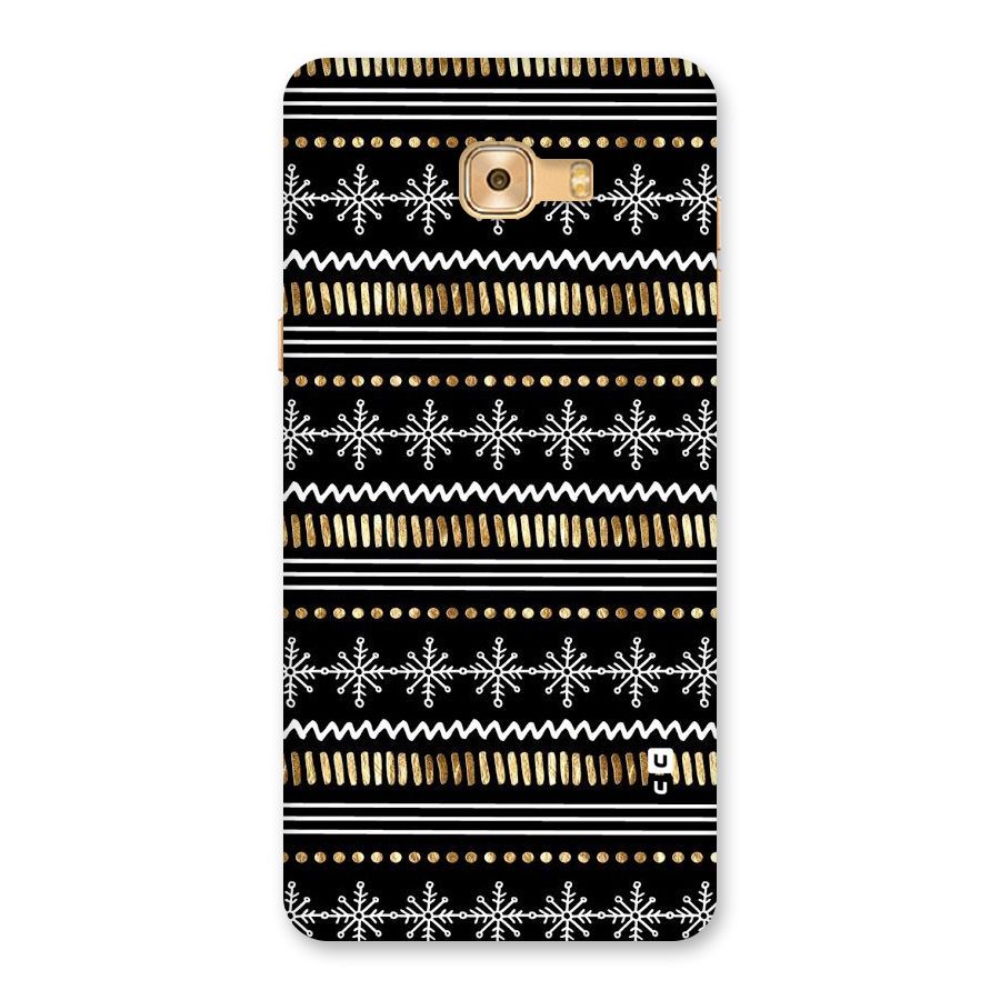 Snowflakes Gold Back Case for Galaxy C9 Pro