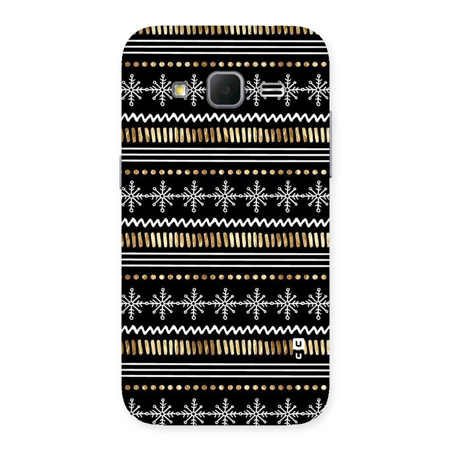 Snowflakes Gold Back Case for Galaxy Core Prime