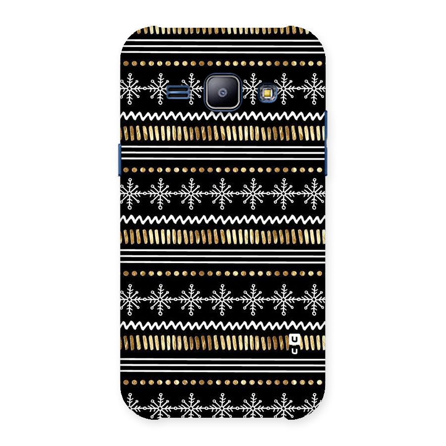 Snowflakes Gold Back Case for Galaxy J1
