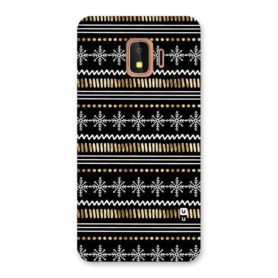Snowflakes Gold Back Case for Galaxy J2 Core