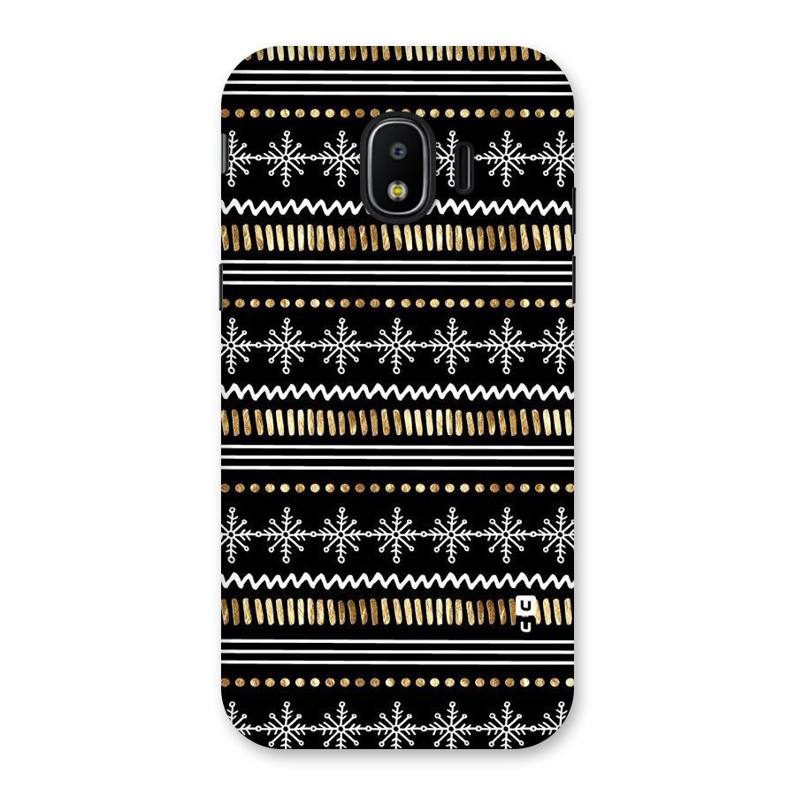 Snowflakes Gold Back Case for Galaxy J2 Pro 2018