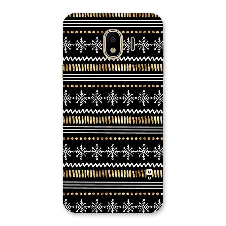 Snowflakes Gold Back Case for Galaxy J4