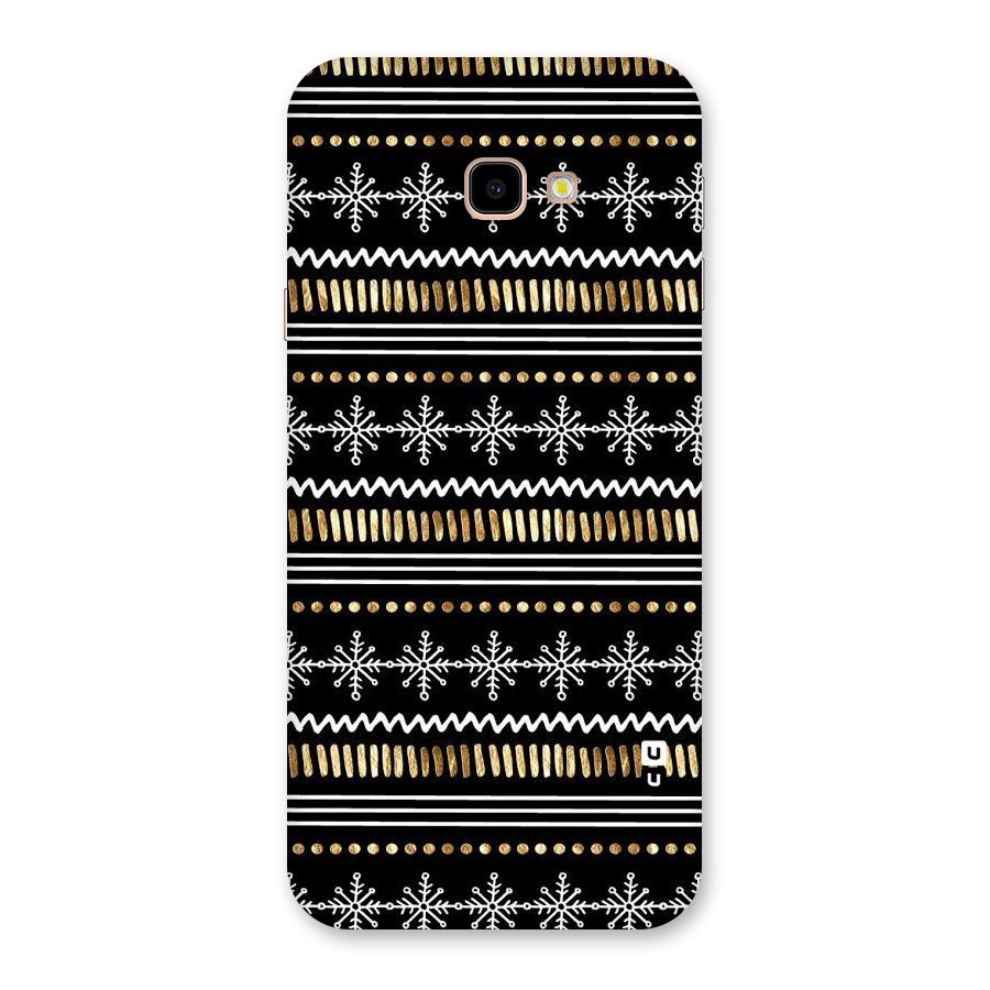 Snowflakes Gold Back Case for Galaxy J4 Plus