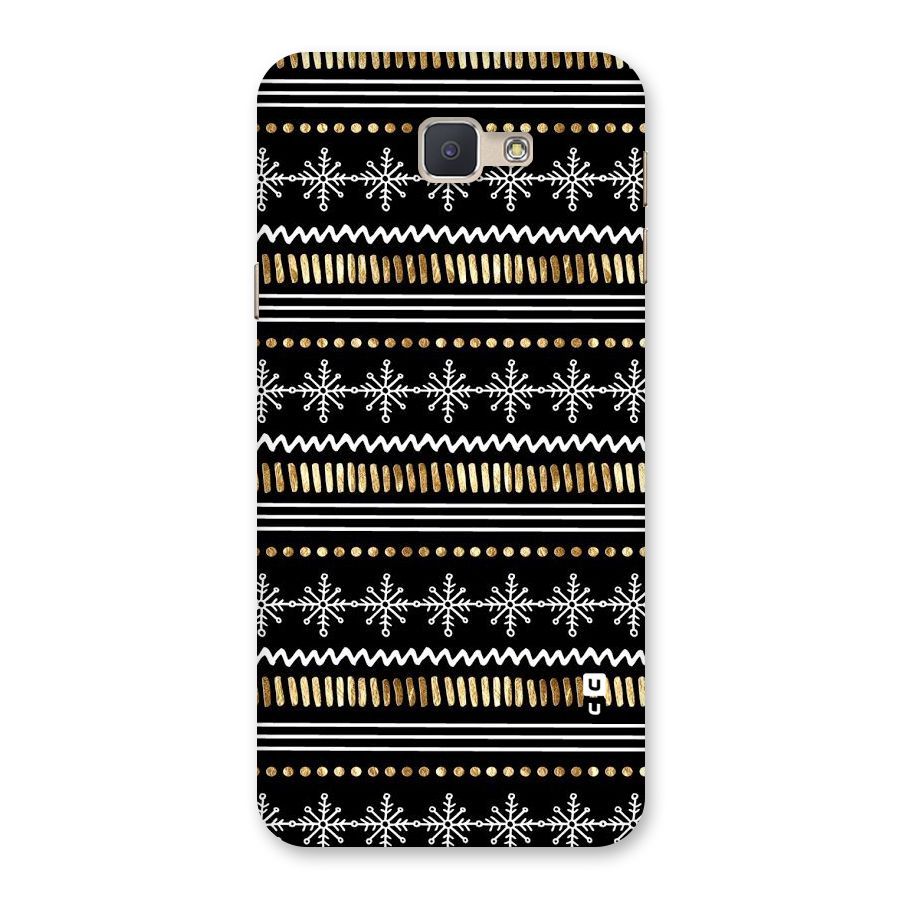 Snowflakes Gold Back Case for Galaxy J5 Prime