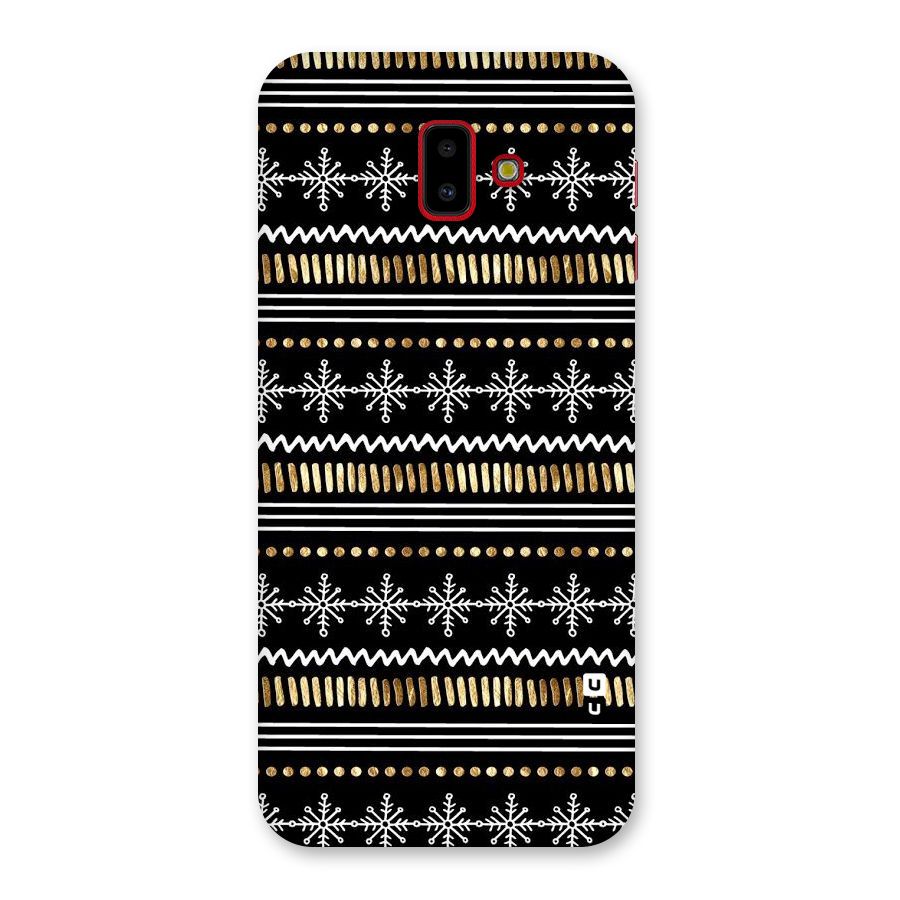 Snowflakes Gold Back Case for Galaxy J6 Plus