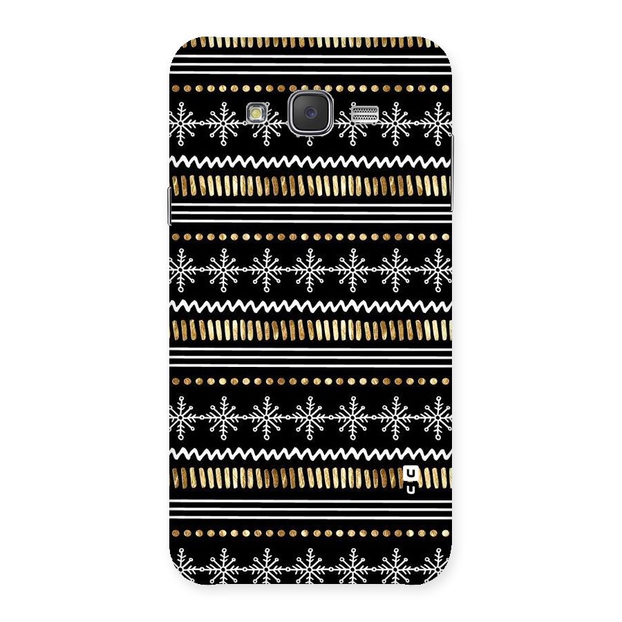 Snowflakes Gold Back Case for Galaxy J7