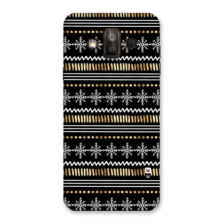Snowflakes Gold Back Case for Galaxy J7 Duo