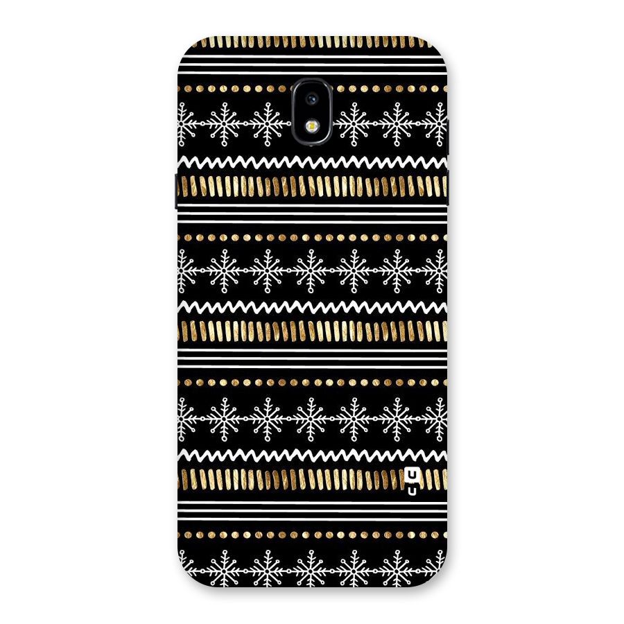 Snowflakes Gold Back Case for Galaxy J7 Pro
