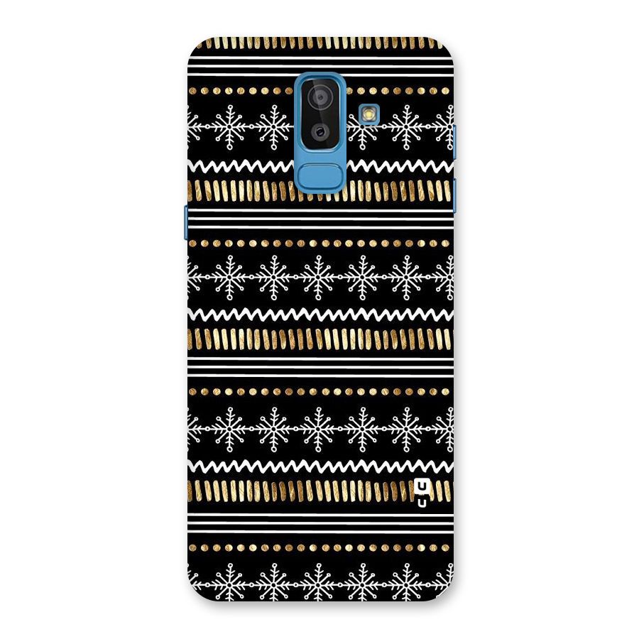 Snowflakes Gold Back Case for Galaxy J8