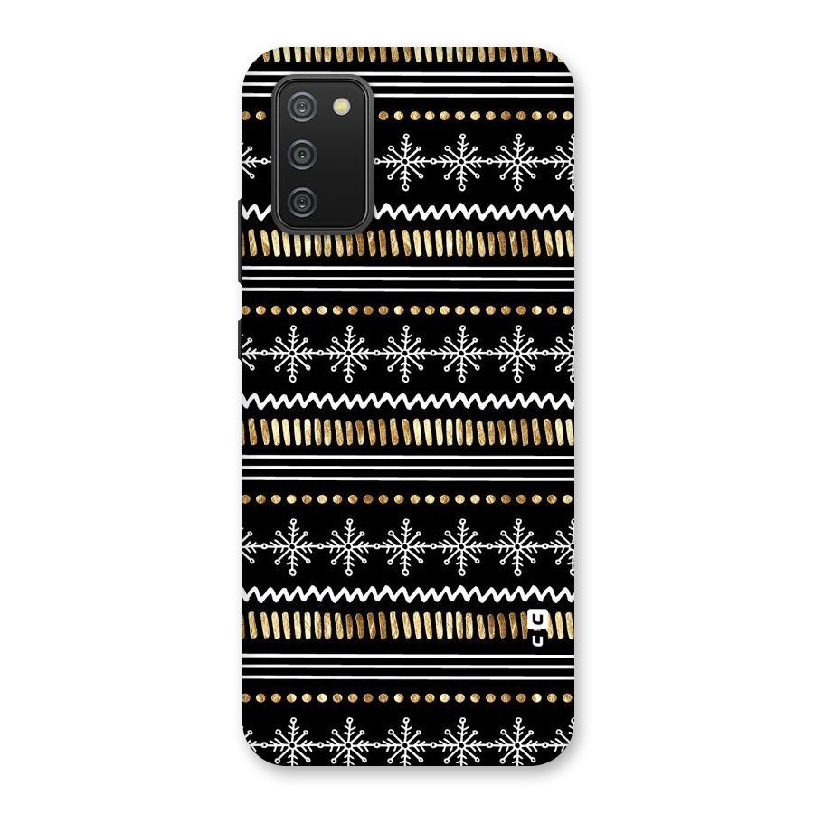 Snowflakes Gold Back Case for Galaxy M02s