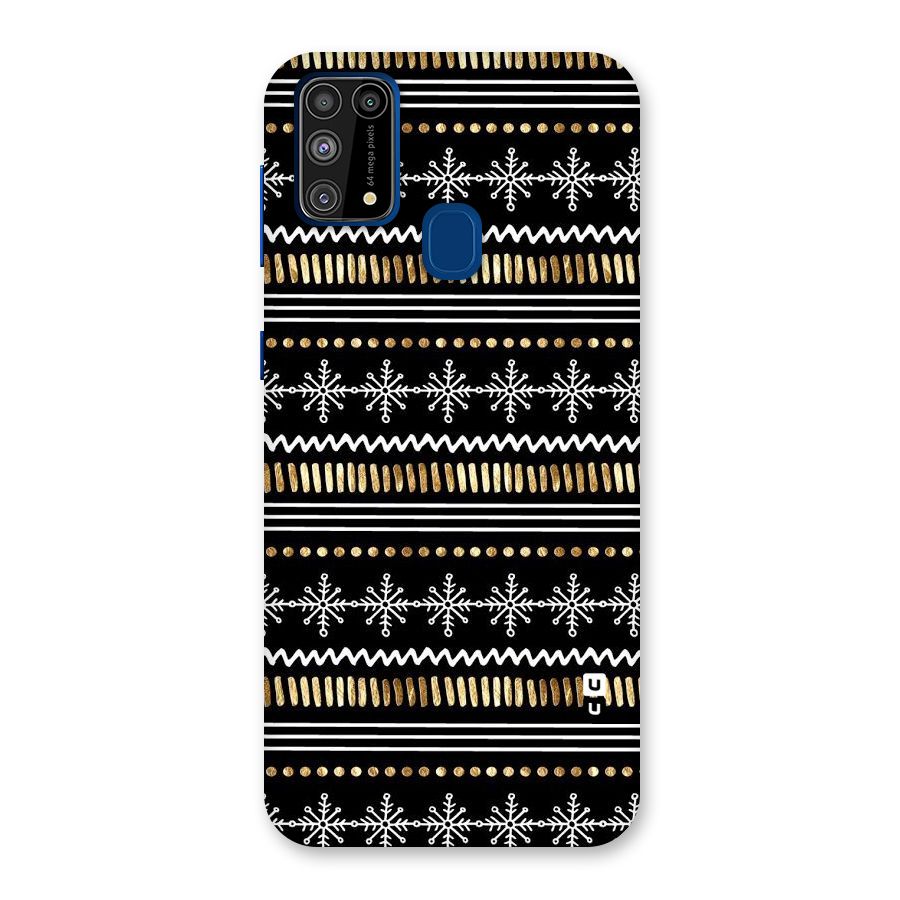 Snowflakes Gold Back Case for Galaxy M31