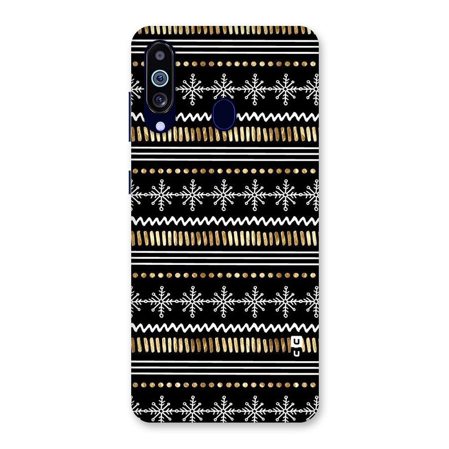 Snowflakes Gold Back Case for Galaxy M40