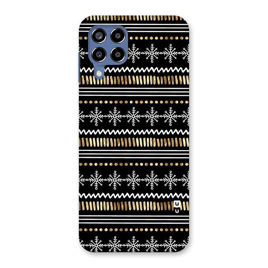 Snowflakes Gold Back Case for Galaxy M53 5G