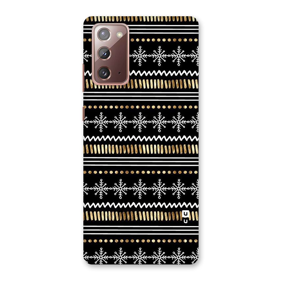 Snowflakes Gold Back Case for Galaxy Note 20