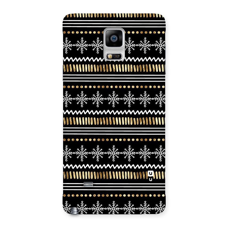 Snowflakes Gold Back Case for Galaxy Note 4