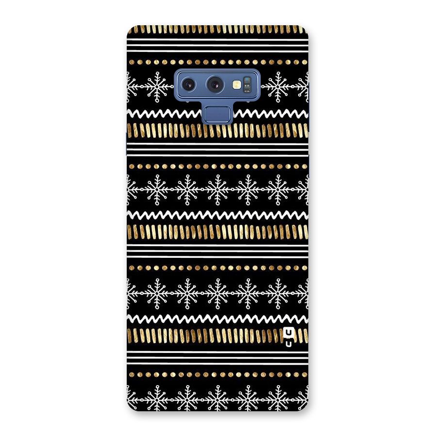 Snowflakes Gold Back Case for Galaxy Note 9