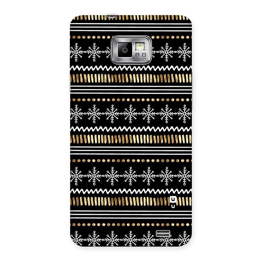 Snowflakes Gold Back Case for Galaxy S2