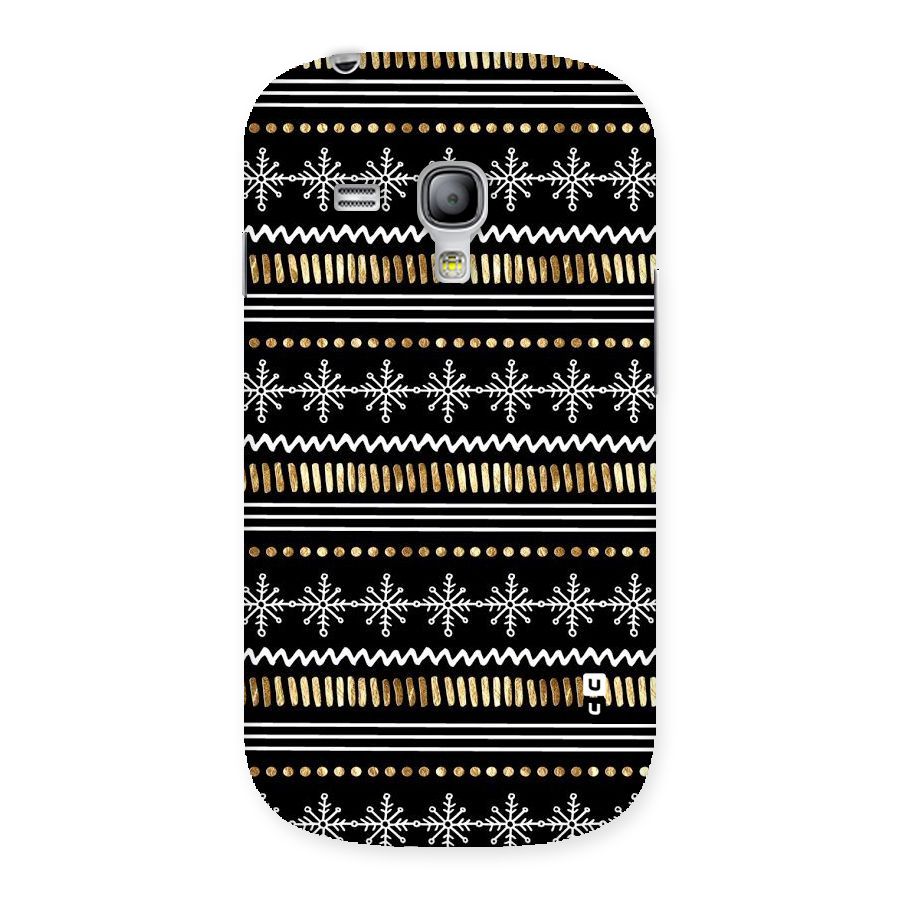 Snowflakes Gold Back Case for Galaxy S3 Mini