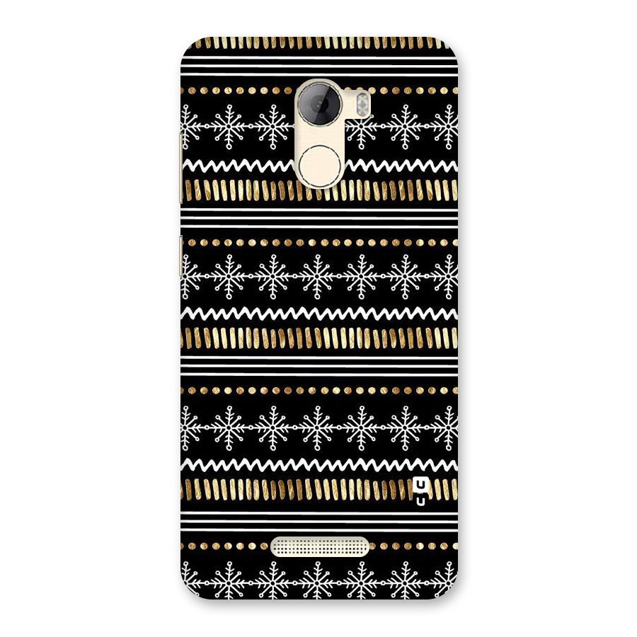 Snowflakes Gold Back Case for Gionee A1 LIte