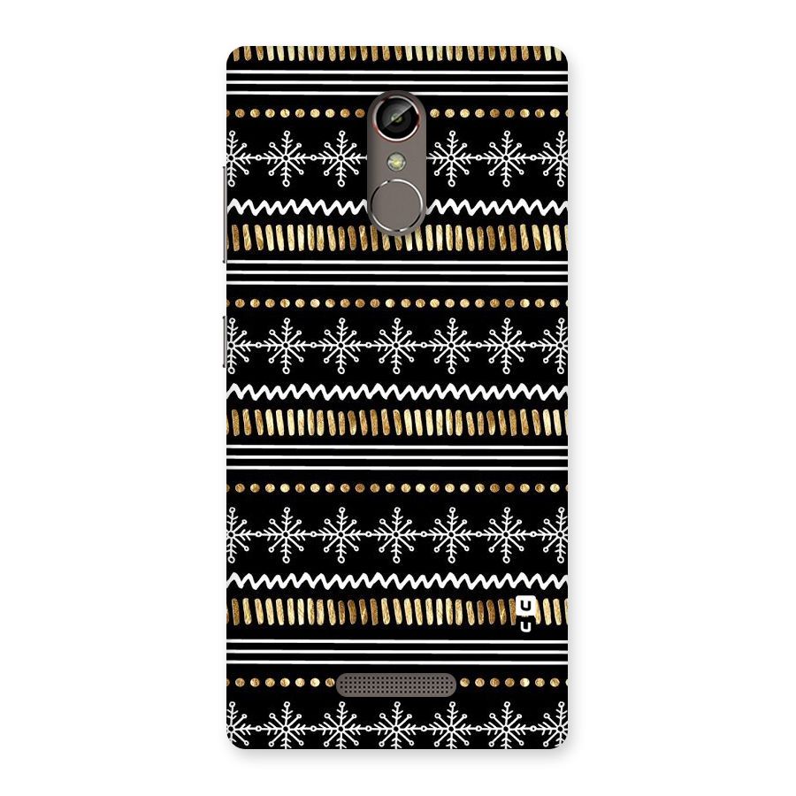 Snowflakes Gold Back Case for Gionee S6s
