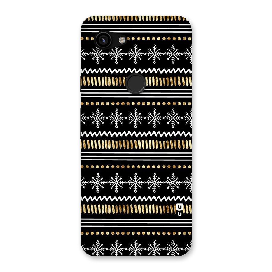 Snowflakes Gold Back Case for Google Pixel 3a