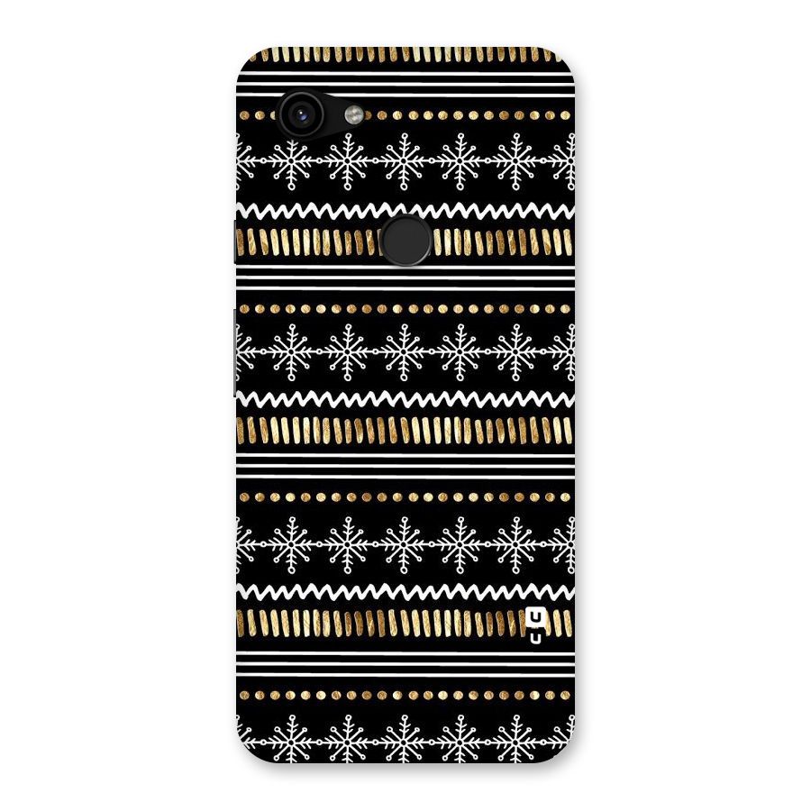 Snowflakes Gold Back Case for Google Pixel 3a XL